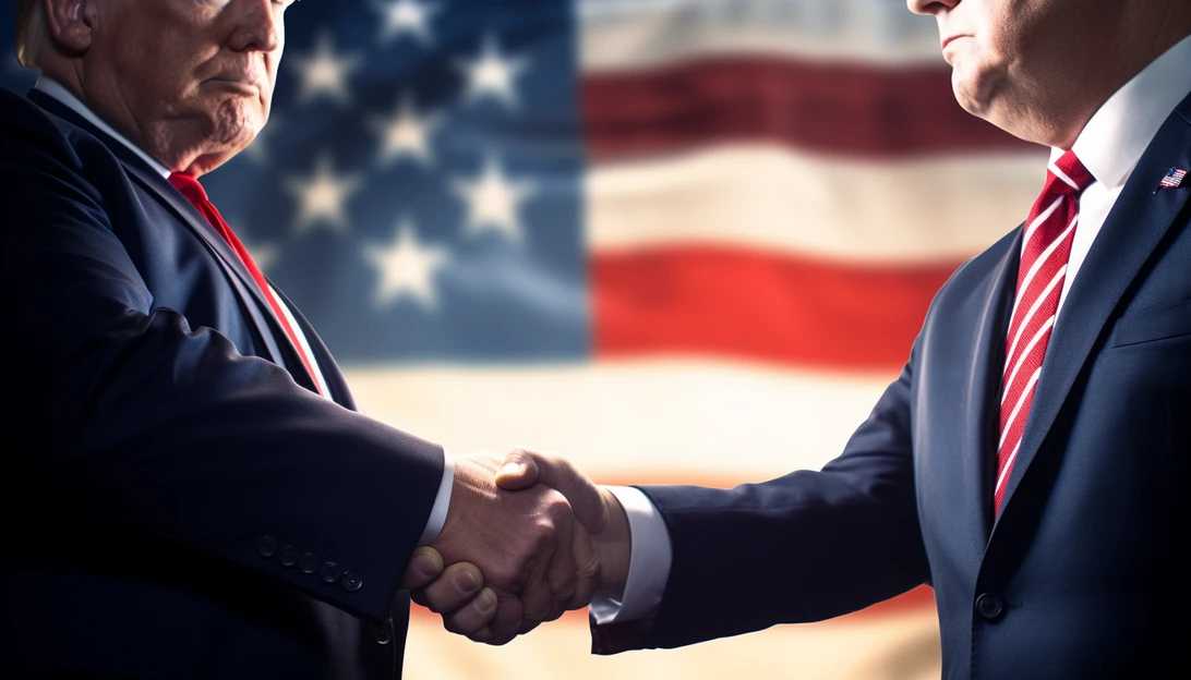In the spirit of diplomacy, photograph a handshake between two world leaders against the backdrop of the American and Israeli flags. Photo taken with a Sony A7R III.