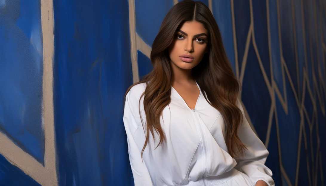 Kylie Jenner posing in front of a pro-Israel mural (taken with Nikon D850)
