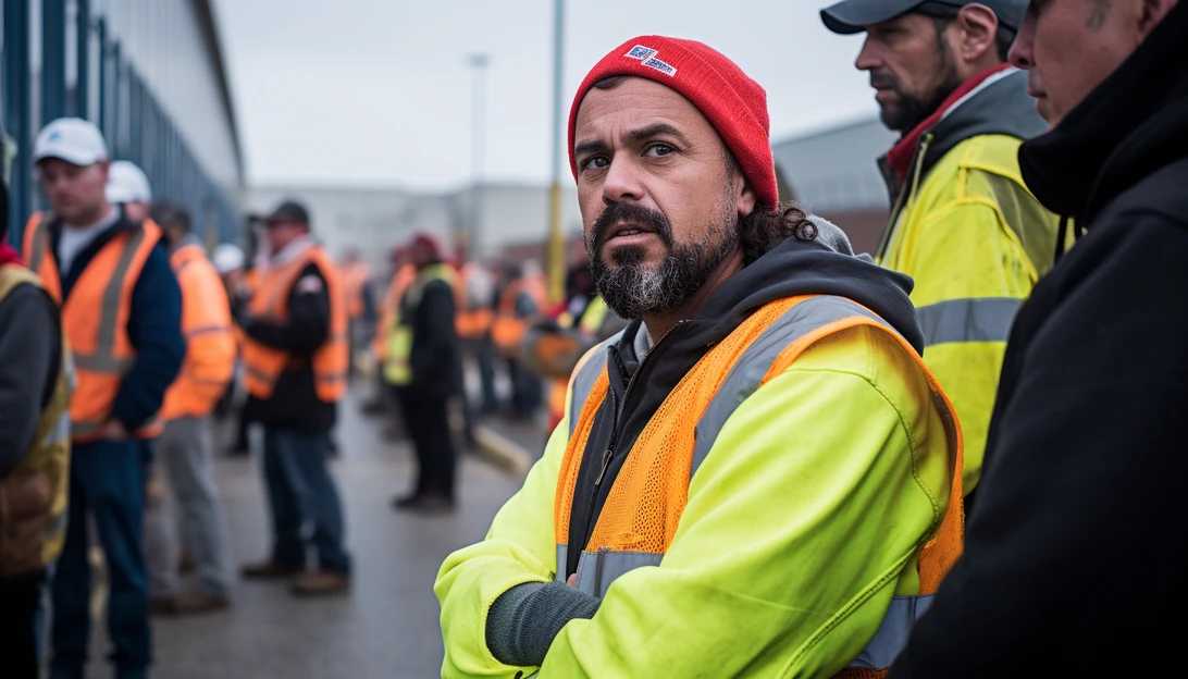 An image of workers picketing outside the Ford assembly plant in Chicago during the ongoing UAW strike. Taken with a Nikon D850.