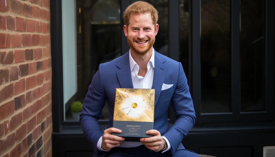 A photo of Prince Harry holding his memoir 'Spare' published on Jan. 10, 2023, taken with a Canon EOS R5.
