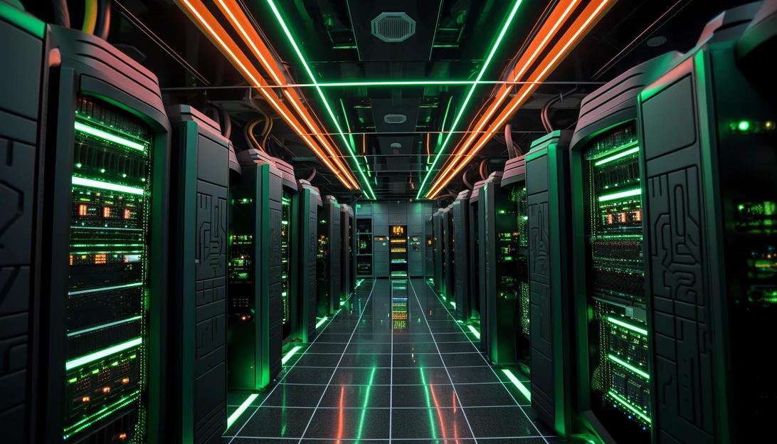 An image of an AWS data center, showcasing the powerful infrastructure that supports their collaboration with Nvidia. (Taken with Canon EOS 5D Mark IV)